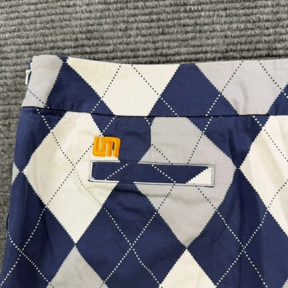 Loudmouth Ladies Golf Skort Women 16 Nevada Wolf Pack Argyle Navy White Grey‎